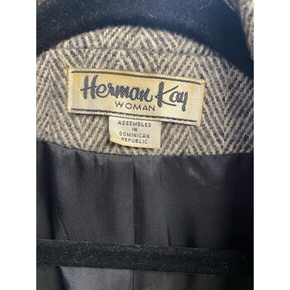 Herman Kay woman wool coat size 16w (b43) - Picture 1 of 13